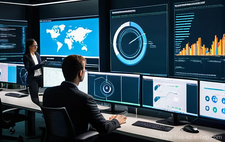 지능형 위협 탐지 시스템의 운영 효율성 분석 - **Prompt 1: The Dual Nature of AI in Cybersecurity**
    "A visually striking and futuristic illustr...