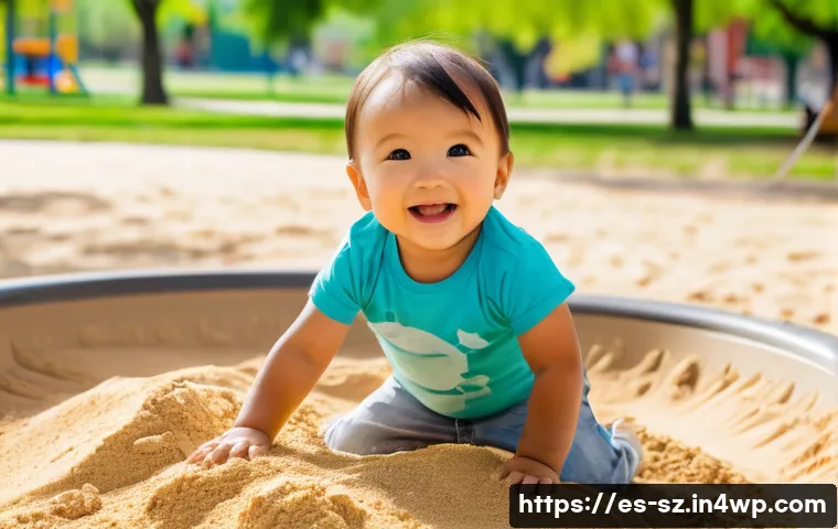 지능형 위협 탐지 시스템의 성과 평가 지표 - **A toddler playing in a park on a sunny day.** Focus on a cute toddler (around 2 years old) wearing...
