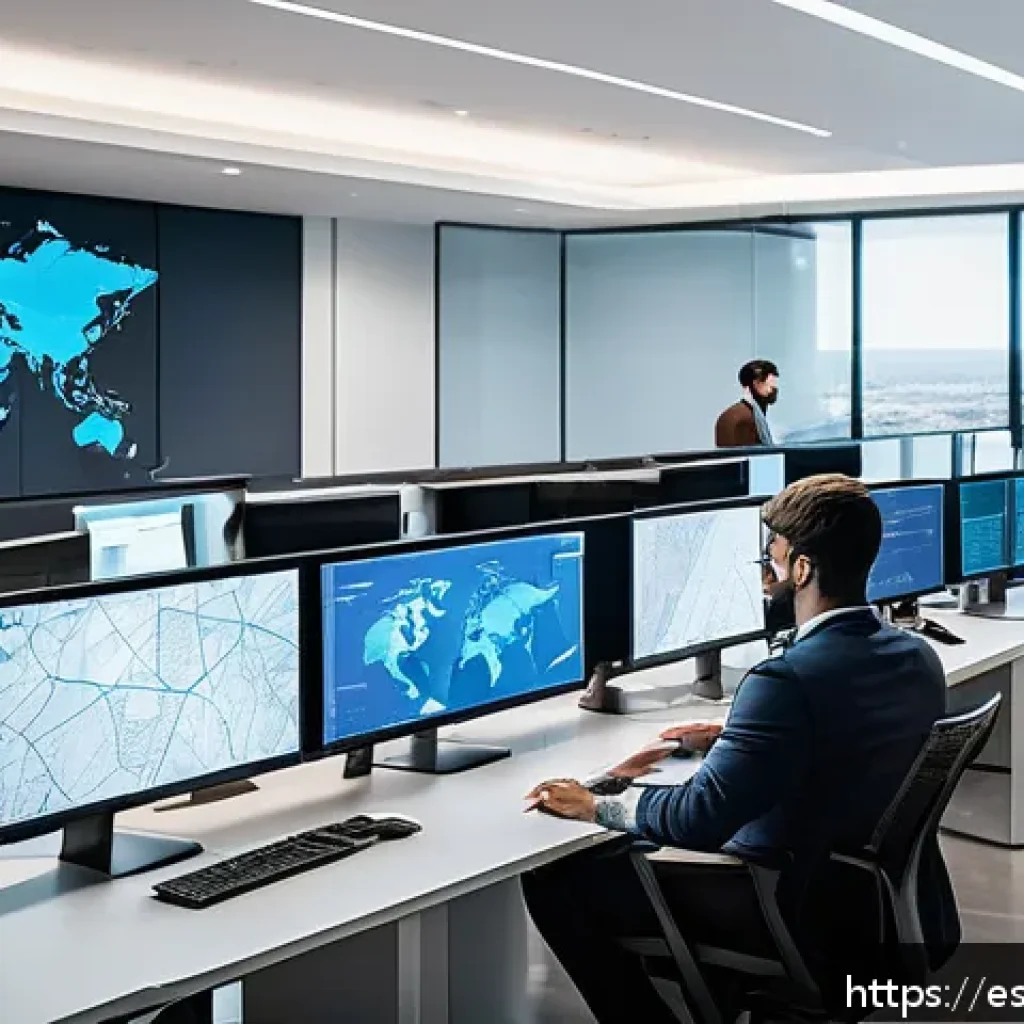 지능형 위협 탐지 시스템의 비용 효율성 - A modern cybersecurity operations center in a large Spanish corporation, showing diverse professiona...